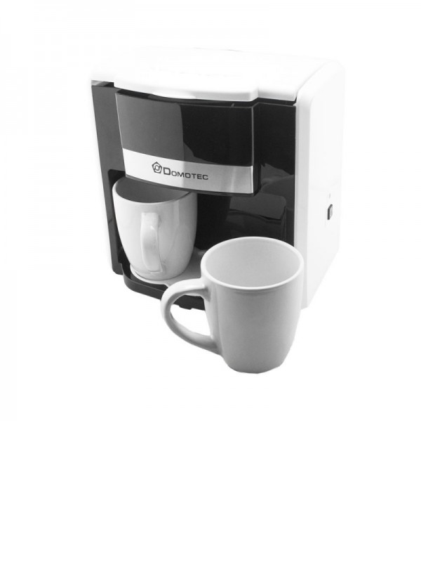 Кофеварка DOMOTEC MS-0706 Белая (500Вт, 2 кер. чашки по 150мл)