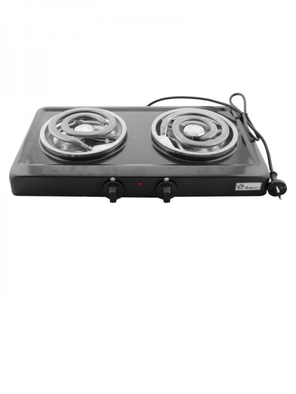 Плита електрична Domotec MS-5532 2кф., 2000Вт. (Чорний)