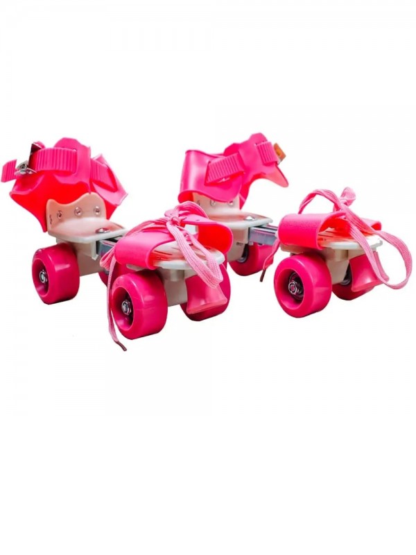 Дитячі розсувні ролики Квади на взуття Baby Quad (26-29), колеса PU, Рожевий 0102a 